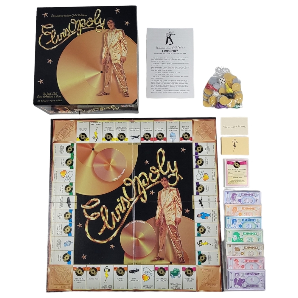 ElvisOpoly Commemorative Gold Edition Complete Game - 1995